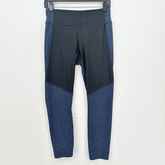 Outdoor Voices Legging Womens Medium Black Blue Colorblock Active Inner Pocket - Picture 1 of 12